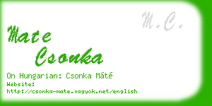 mate csonka business card