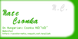 mate csonka business card